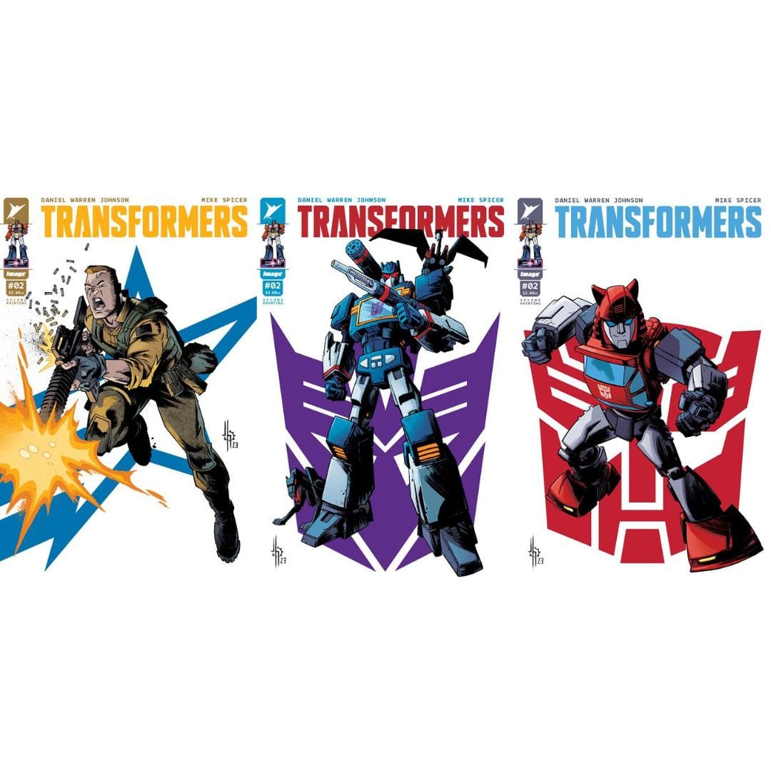 Image Comics Transformers #2 Second Printing Cover A B C Set Jason Howard