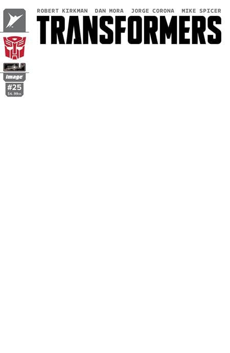 Image Comics Transformers #25 Cover G Blank Sketch Autobot Variant