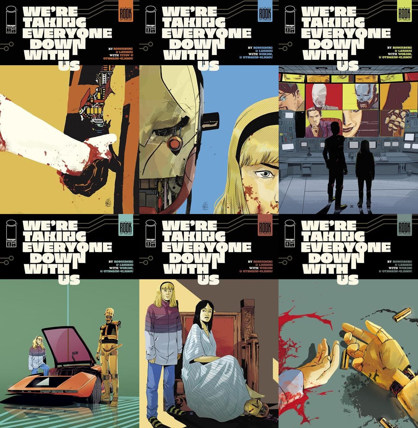 Image Comics We're Taking Everyone Down With Us #1 2 3 4 5 6 Cover A Stefano Landini Set