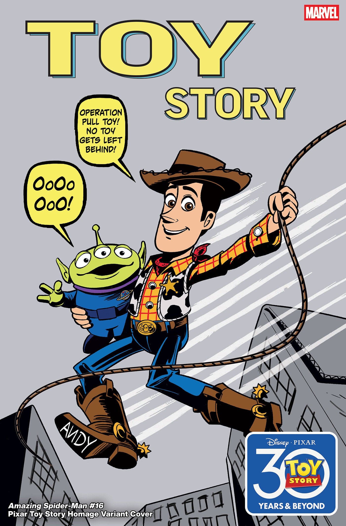 Marvel Comics Amazing Spider-Man #16 Marco Forcelloni Pixar Toy Story Homage Variant