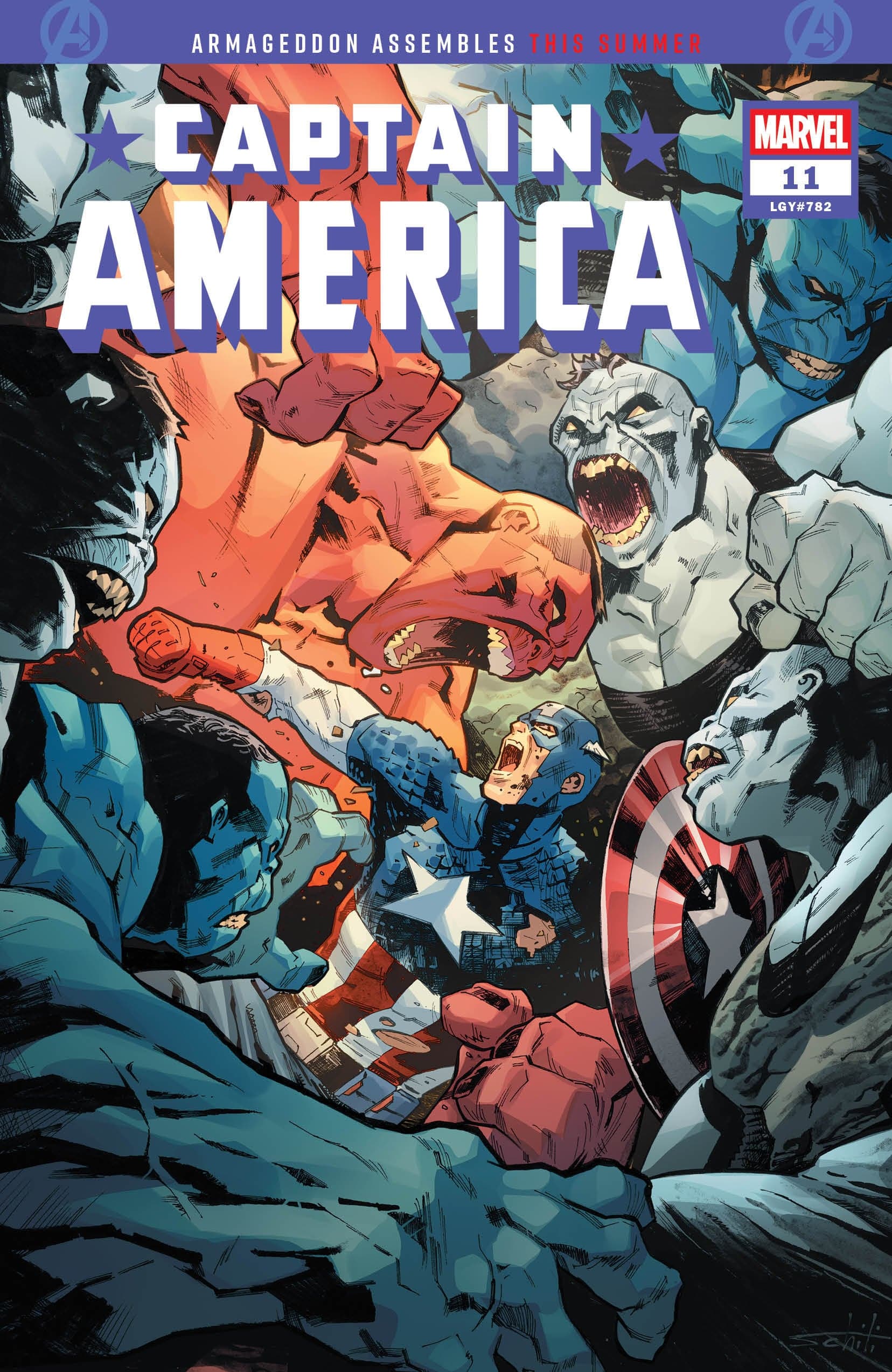 Marvel Comics Captain America #11 Main Cover Valerio Schiti