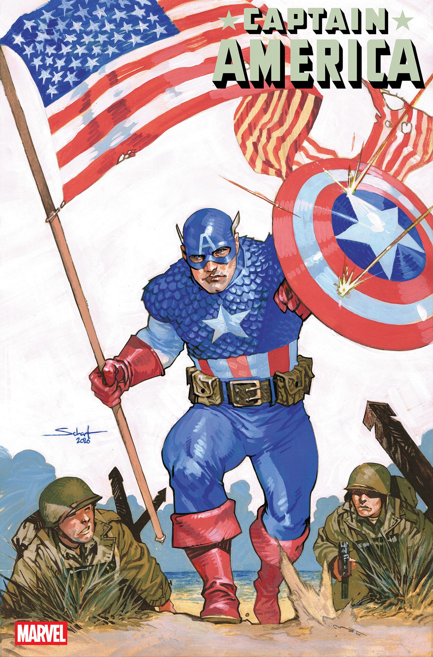 Marvel Comics Captain America #16 Jonas Scharf Art Style Variant