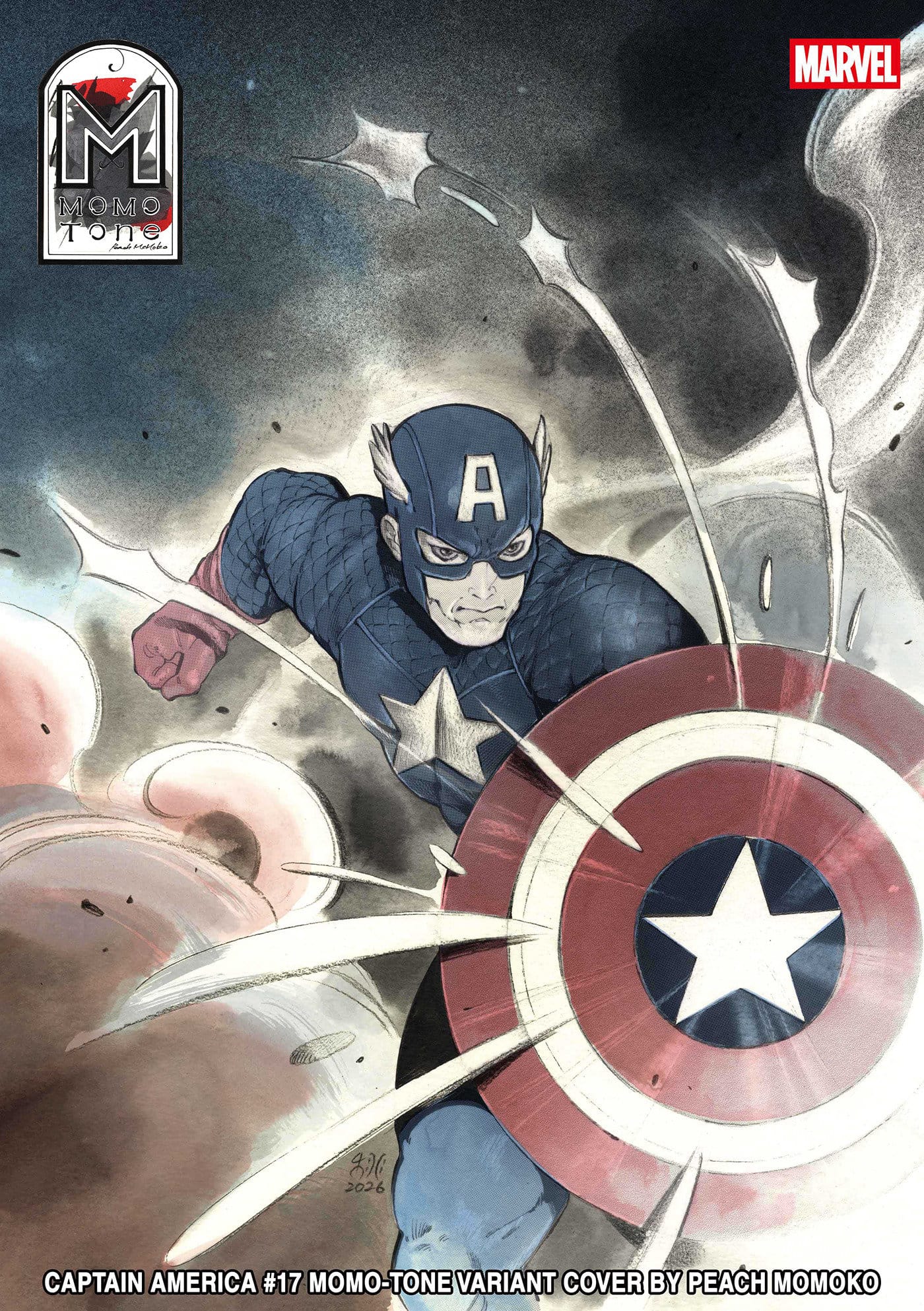 Marvel Comics Captain America #17 Peach Momoko Momo-Tone Variant
