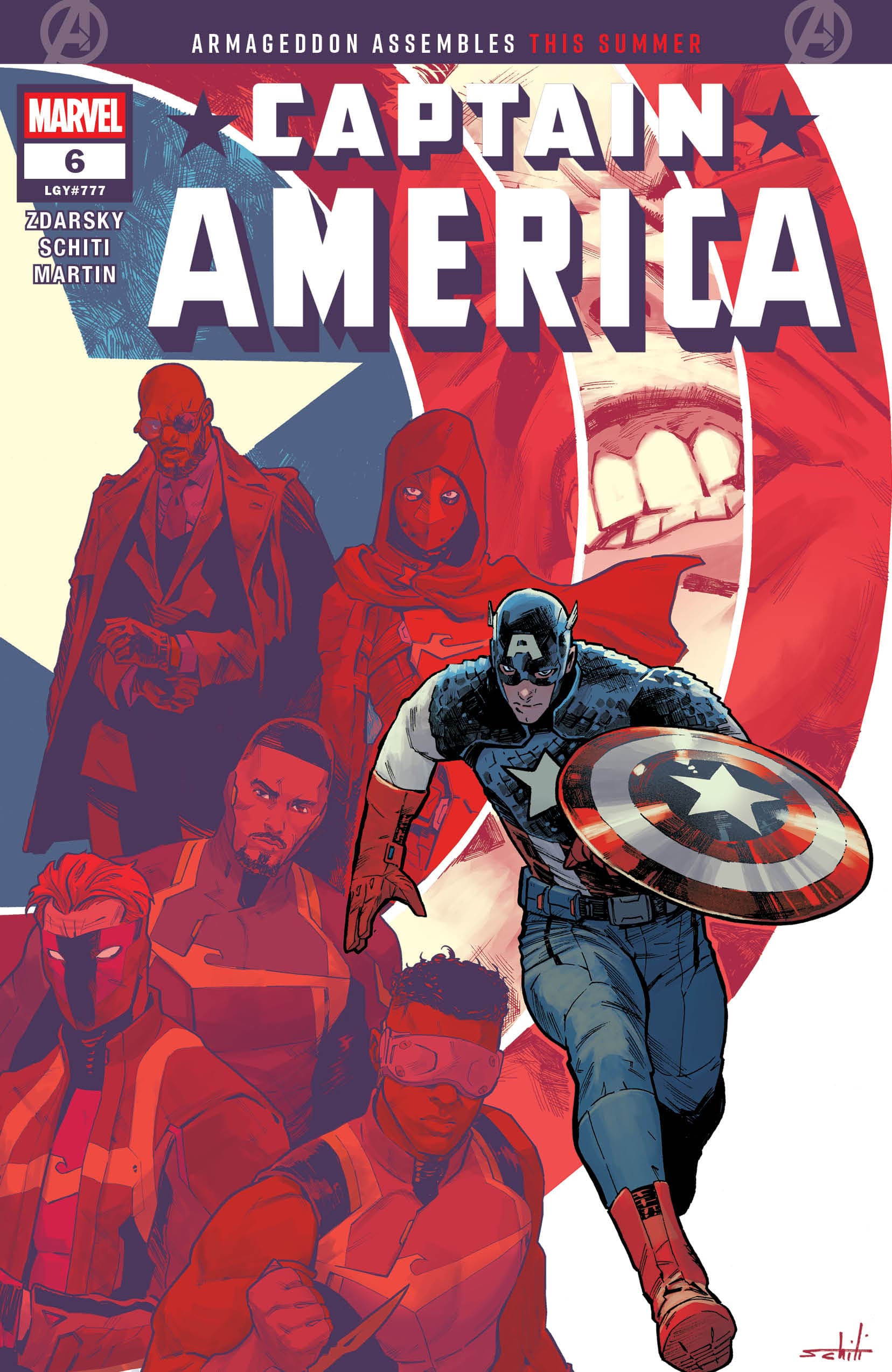 Marvel Comics Captain America #6 Main Cover Valerio Schiti