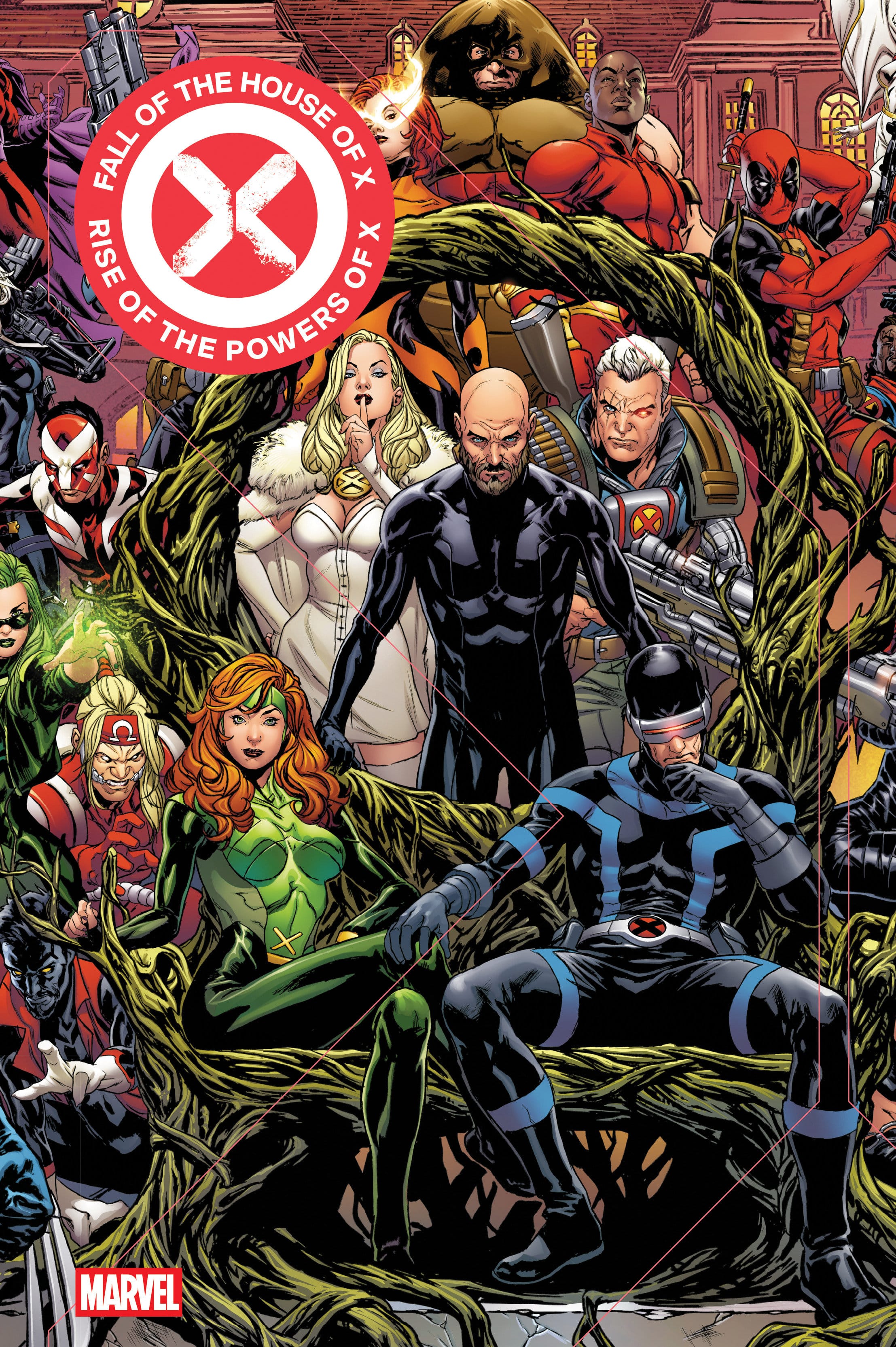 Marvel Comics Fall Of The House Of X/Rise Of The Powers Of X Omnibus Mark Brooks Cover