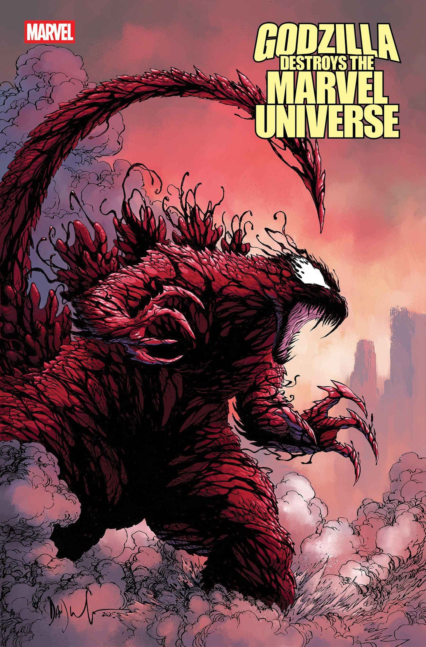 Marvel Comics Godzilla Destroys The Marvel Universe #5 Dave Wachter Marvelized Carnage-Zilla Variant