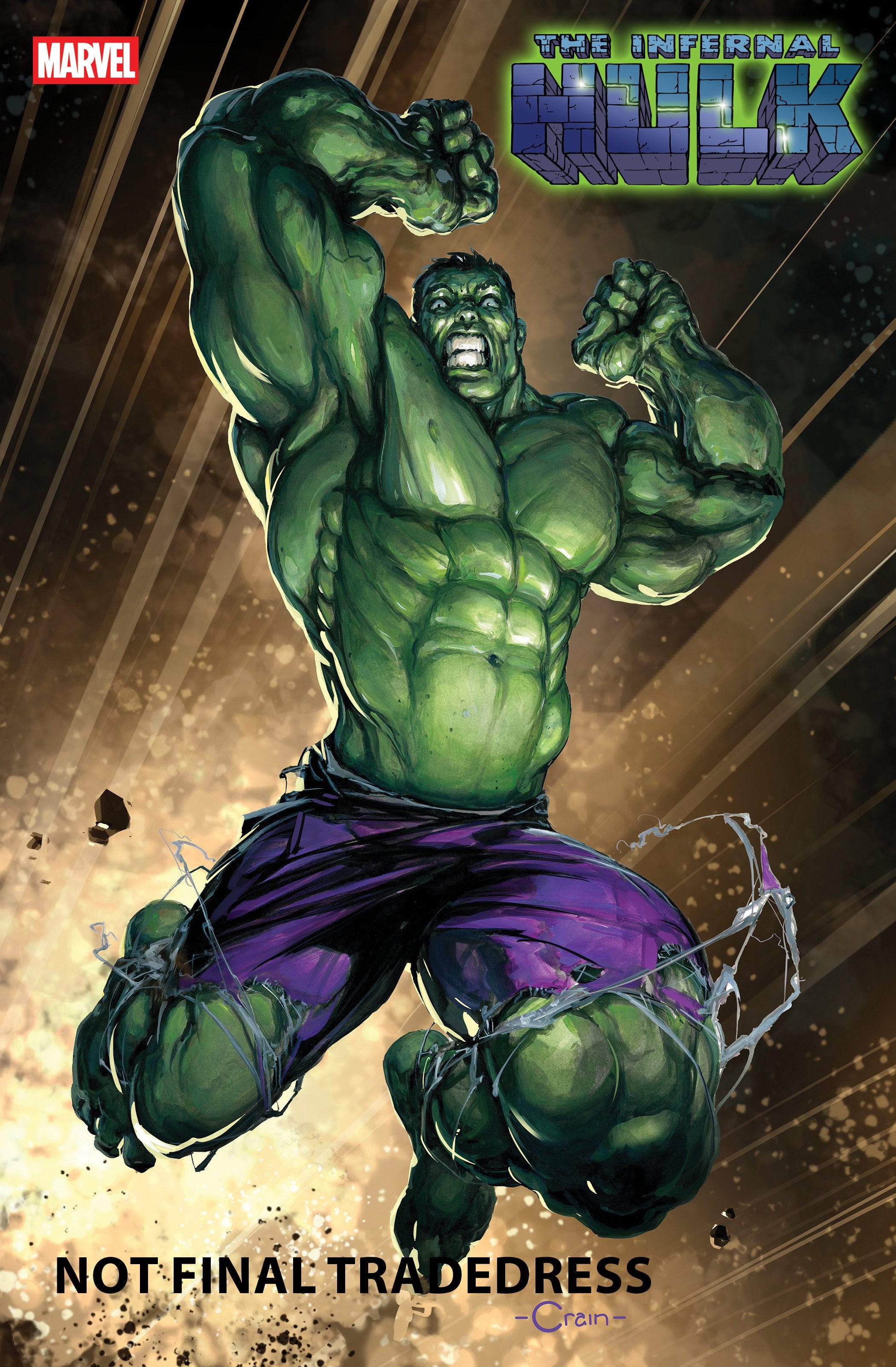 Marvel Comics Infernal Hulk #3 Clayton Crain Variant