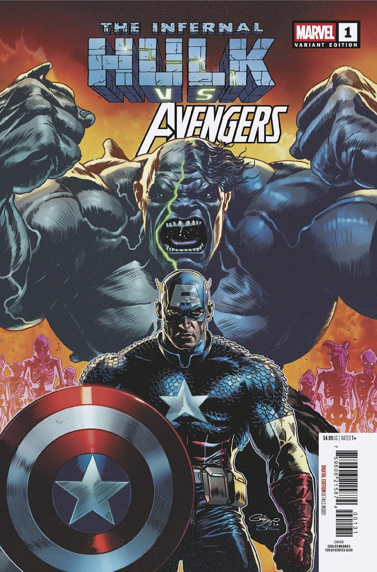Marvel Comics Infernal Hulk vs. Avengers #1 Cover C Carlos Magno Variant