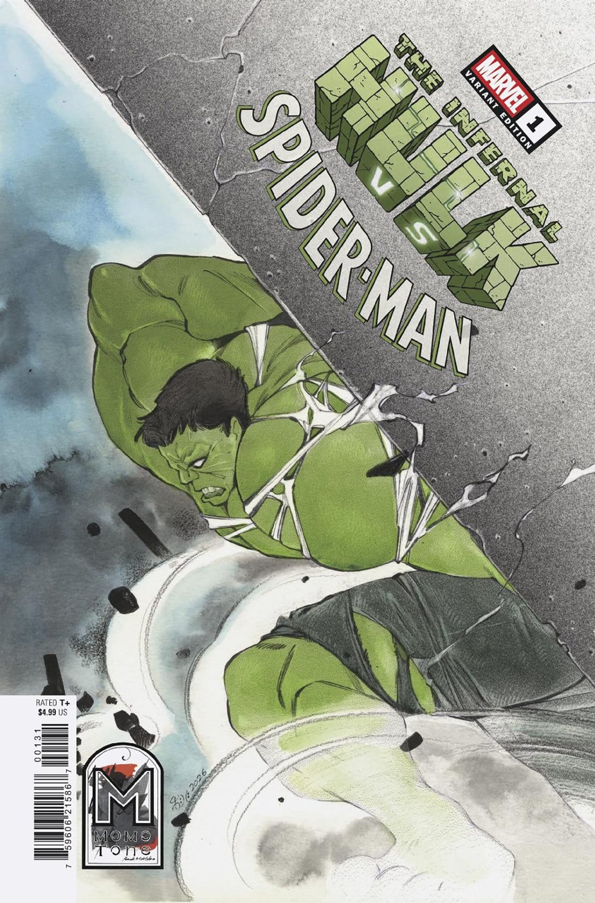 Marvel Comics Infernal Hulk vs. Spider-Man #1 Peach Momoko Momo-Tone Variant