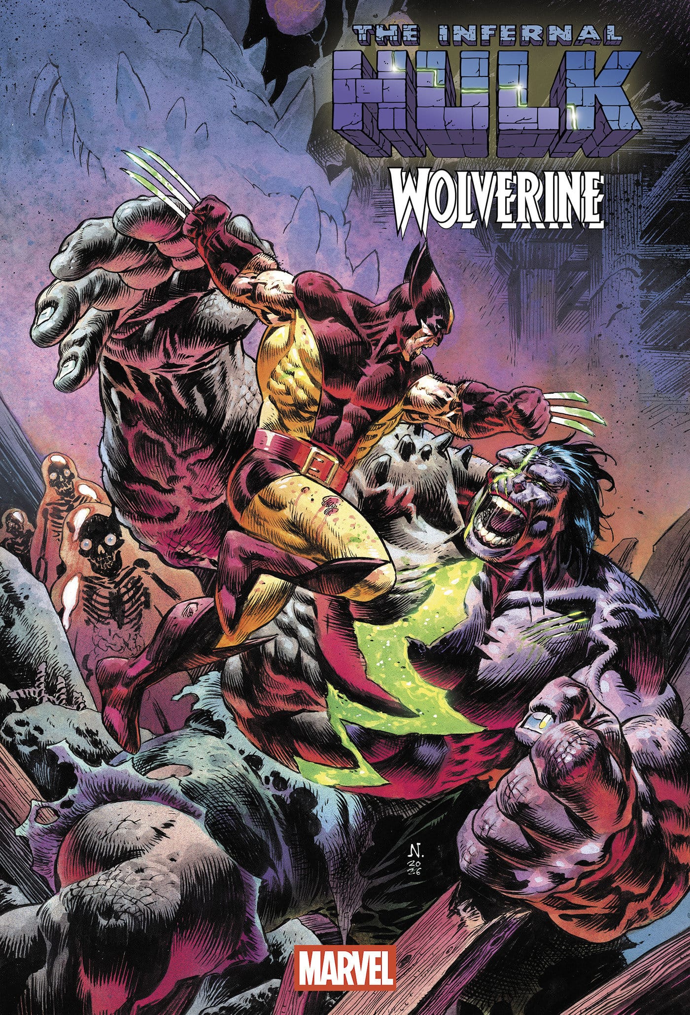 Marvel Comics Infernal Hulk vs. Wolverine #1 Main Cover Nic Klein