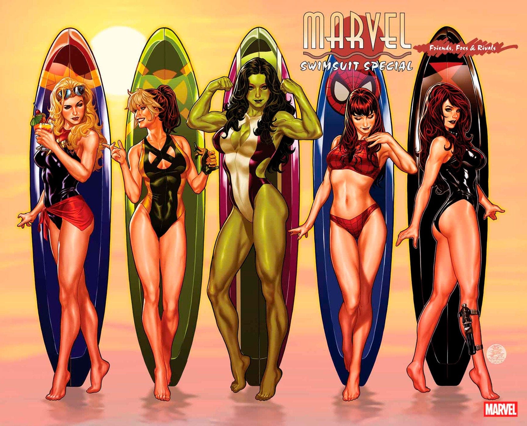 Marvel Comics Marvel Swimsuit Special: Friends, Foes & Rivals #1 Mark Brooks Wraparound Variant