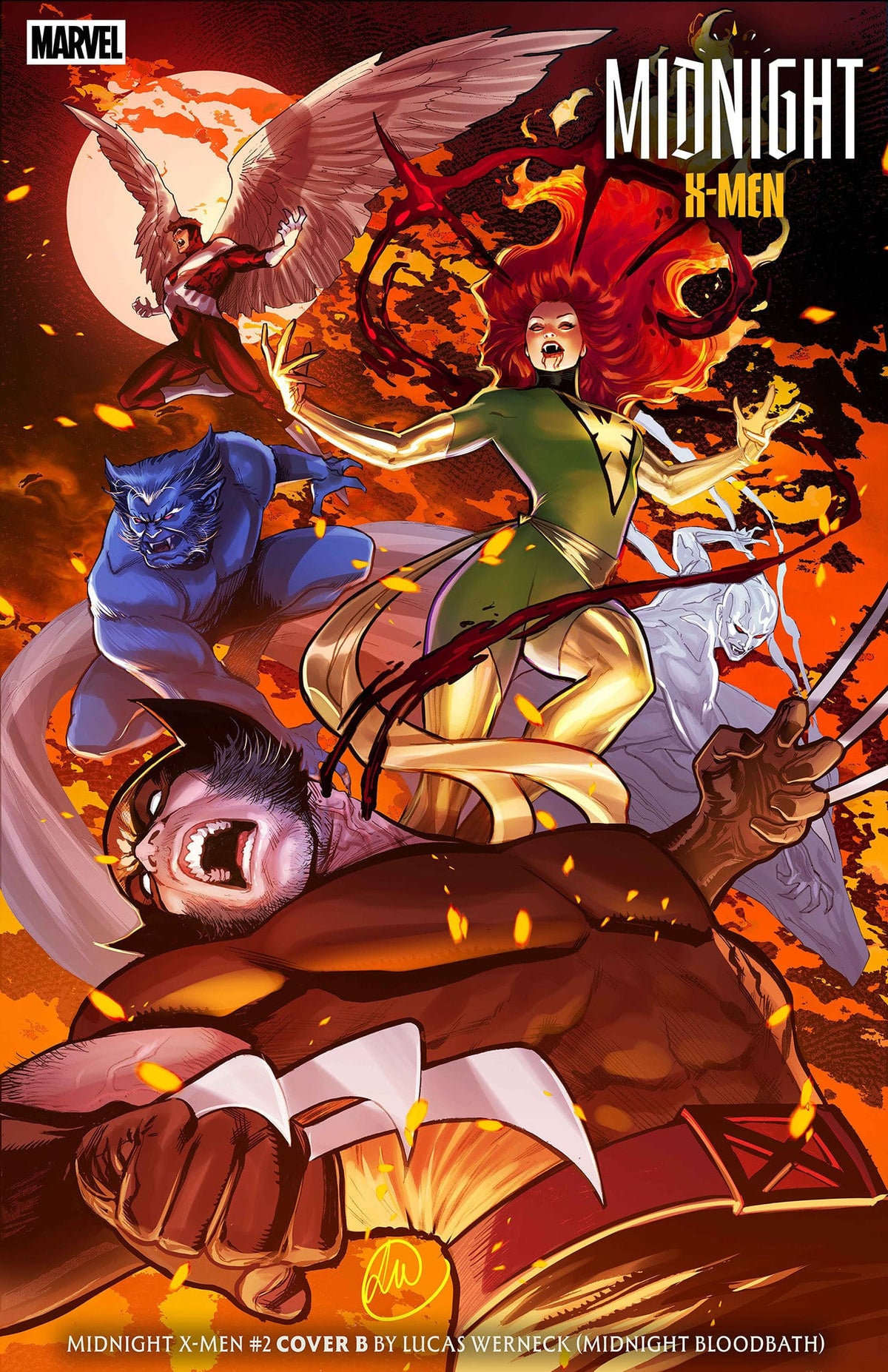 Marvel Comics Midnight X-Men #2 Cover B Lucas Werneck Midnight Bloodbath Variant