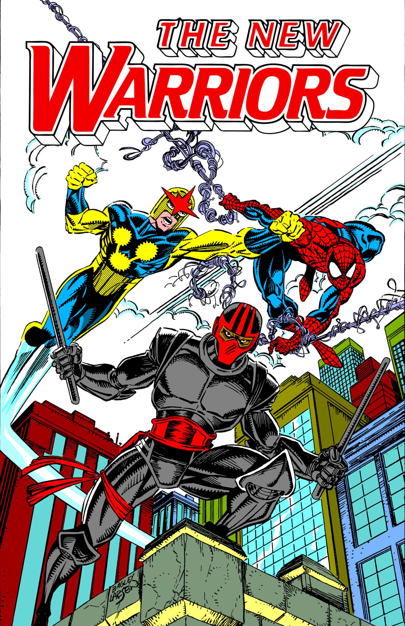 Marvel Comics New Warriors: Nova & Night Thrasher Omnibus Mark Bagley Cover (Direct Market Edition)