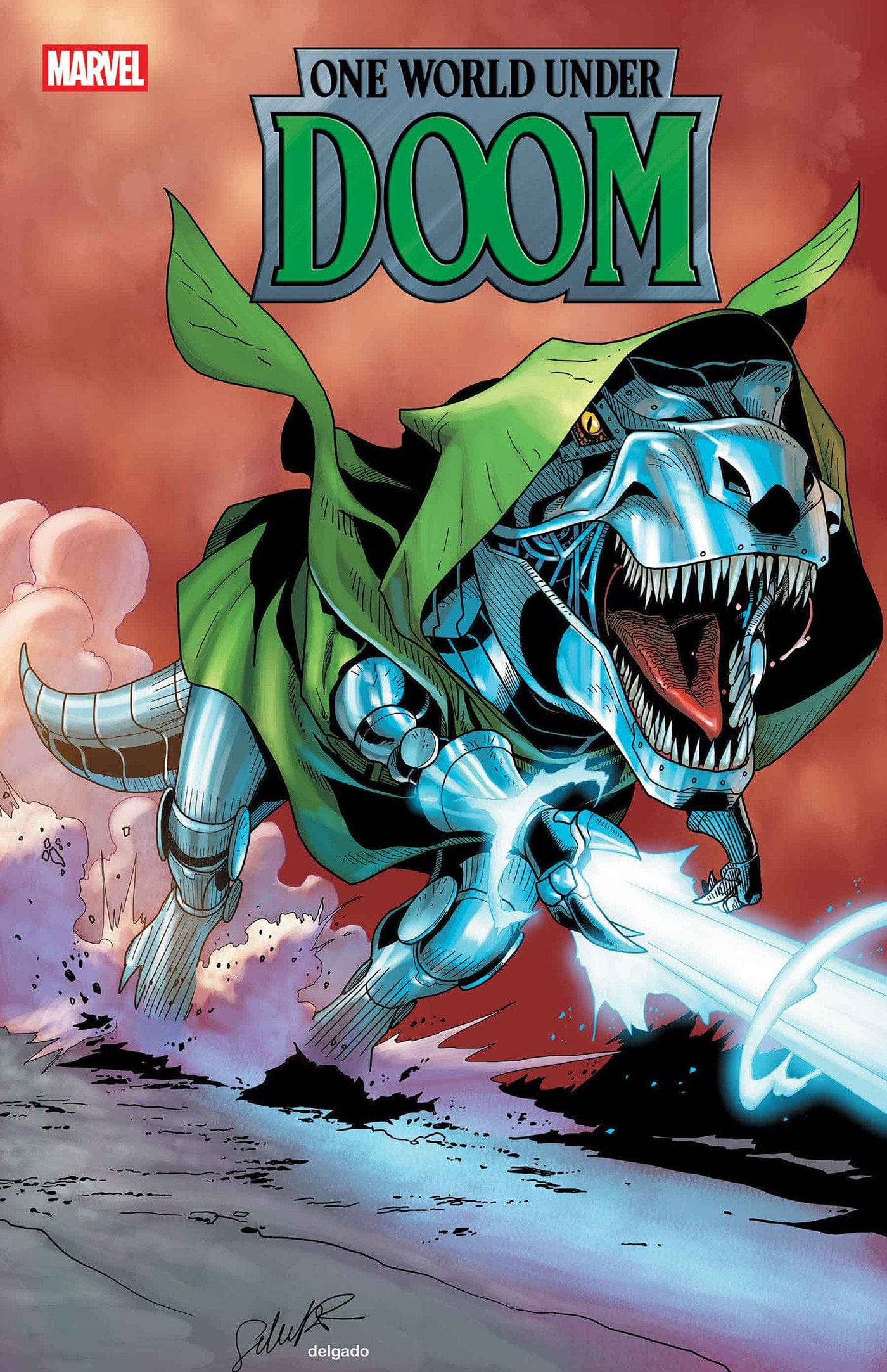 Marvel Comics One World Under Doom #8 Salvador Larroca Doomasaur Variant
