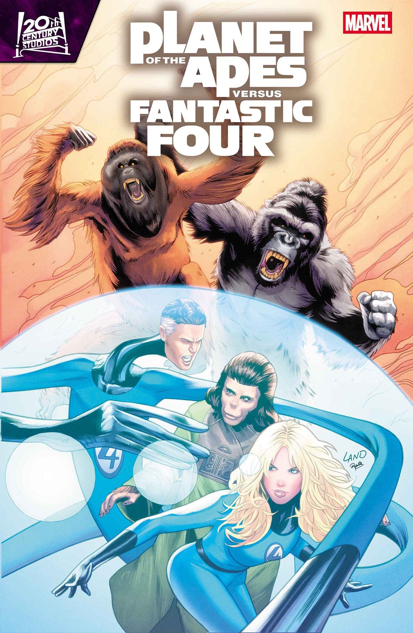 Marvel Comics Planet Of The Apes vs. Fantastic Four #3 Main Cover Greg Land