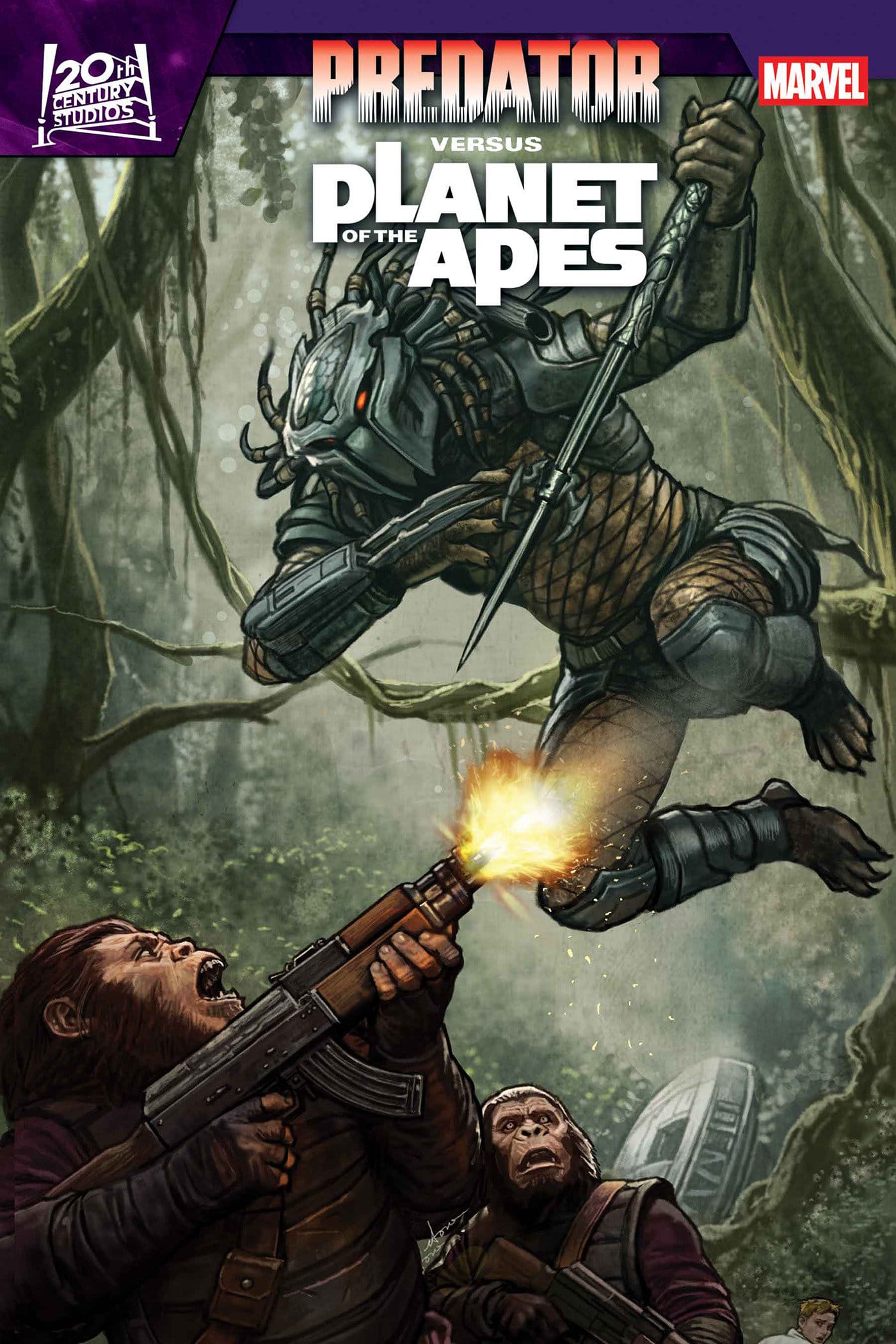 Marvel Comics Predator vs. The Planet Of The Apes #1 Main Cover Stonehouse