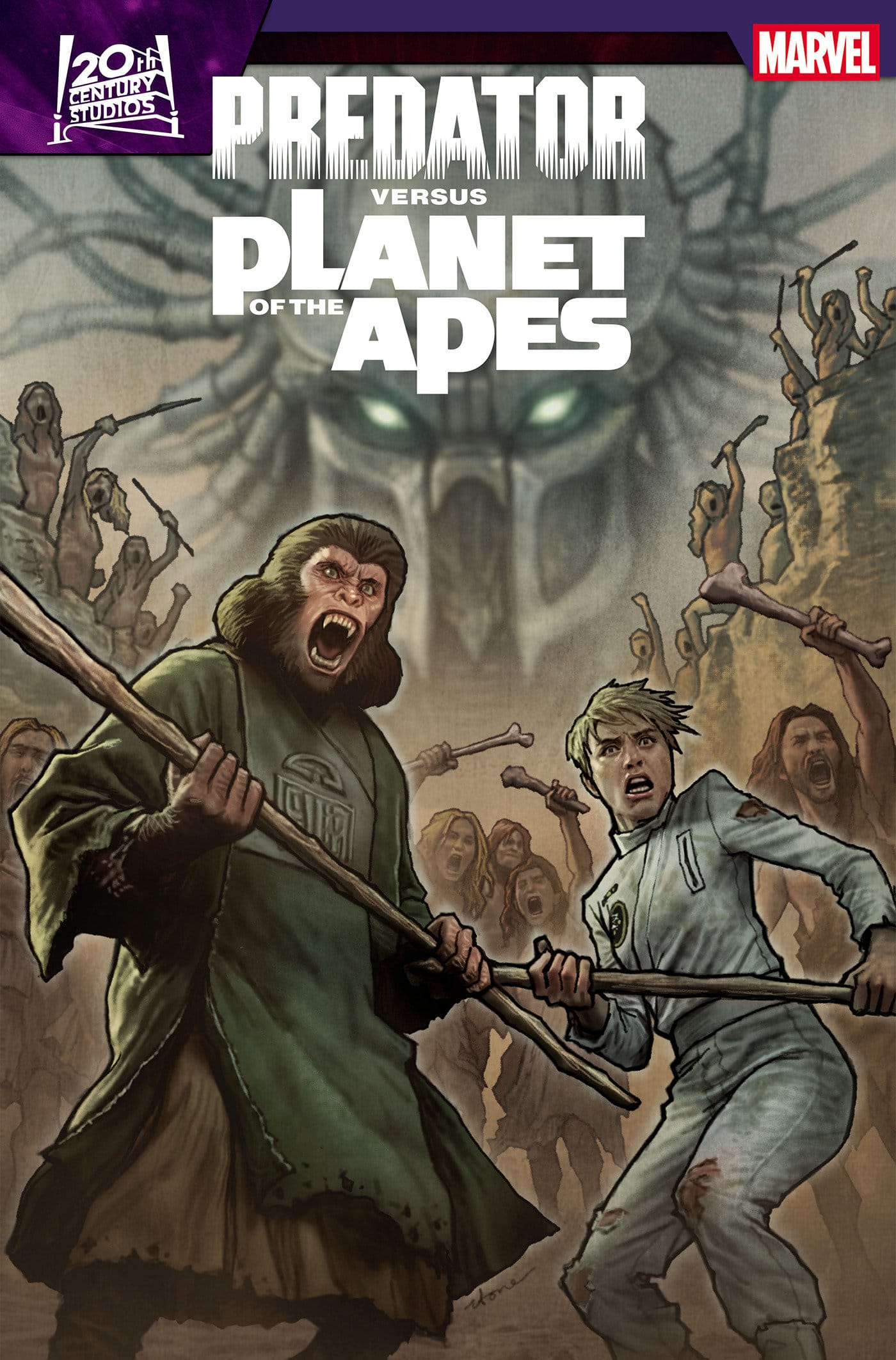Marvel Comics Predator vs. The Planet Of The Apes #4 Main Cover Stonehouse