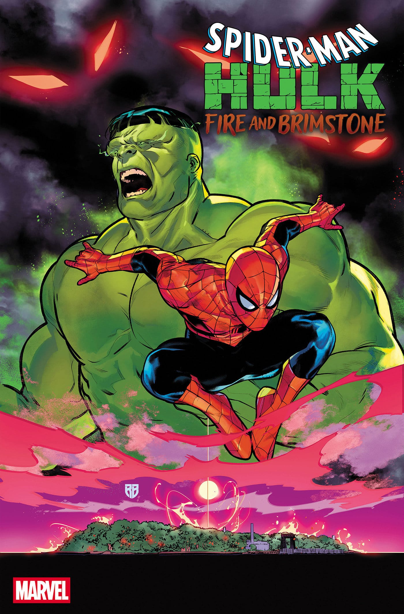 Marvel Comics Spider-Man/Hulk: Fire And Brimstone #3 Main Cover R.B. Silva