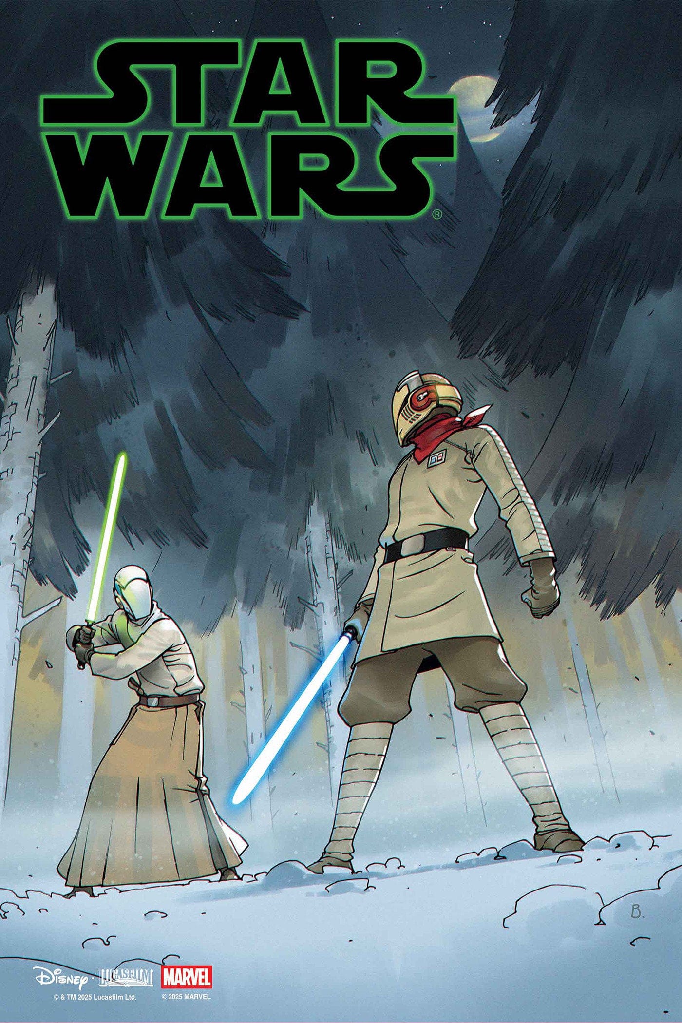 Marvel Comics Star Wars #8 Bengal Luke Skywalker & Leia Organa Jedi Knights Variant