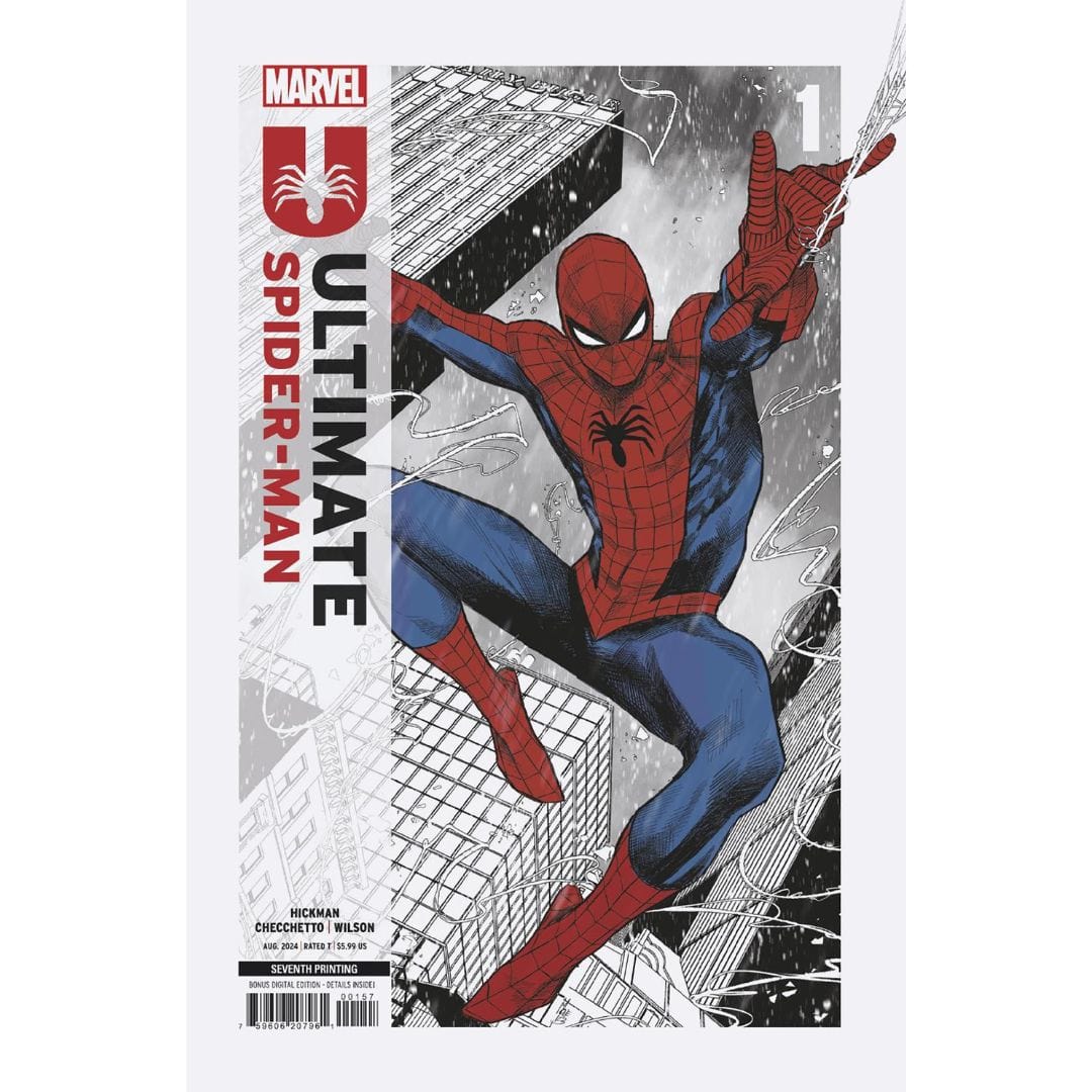 Marvel Comics Ultimate Spider-Man #1 (2024) Marco Checchetto 7th Printing Variant