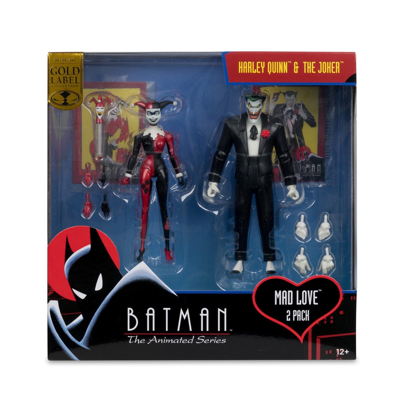 McFarlane Toys DC Direct Batman: The Animated Series Harley Quinn & Joker (Mad Love) Action Figure Two-Pack