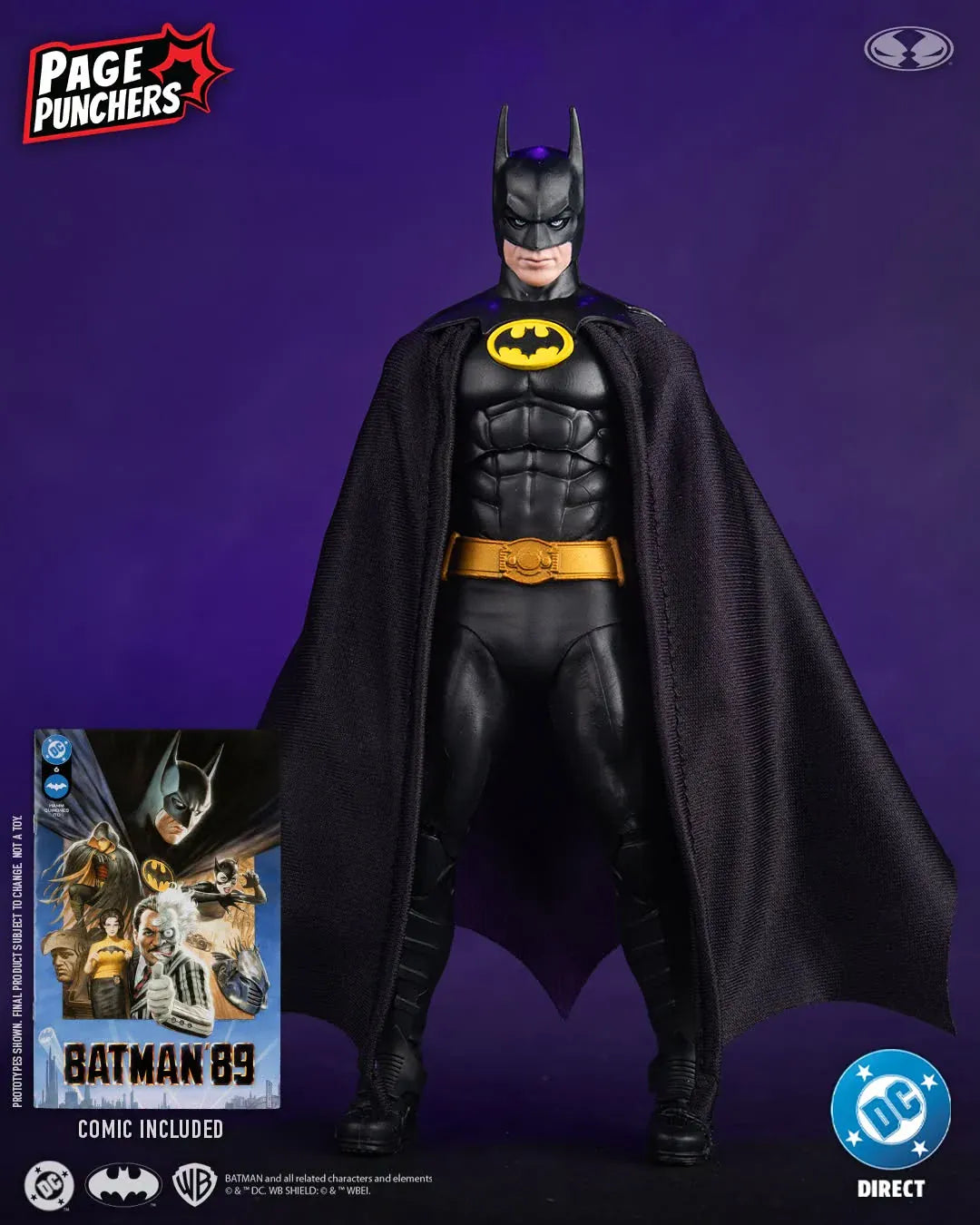 McFarlane Toys DC Page Punchers Batman '89 Batman 7-inch Action Figure with Comic Book