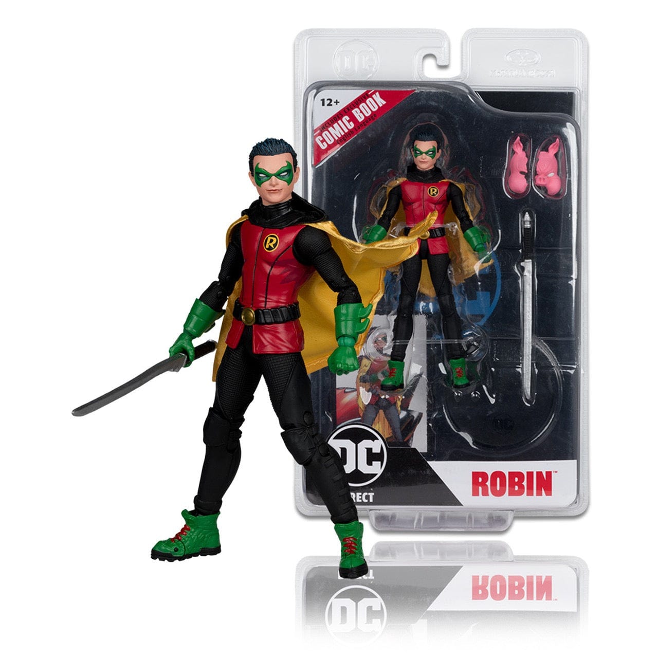 McFarlane Toys DC Page Punchers Batman: Reborn Robin (Damian Wayne) 7-inch Action Figure with Comic Book