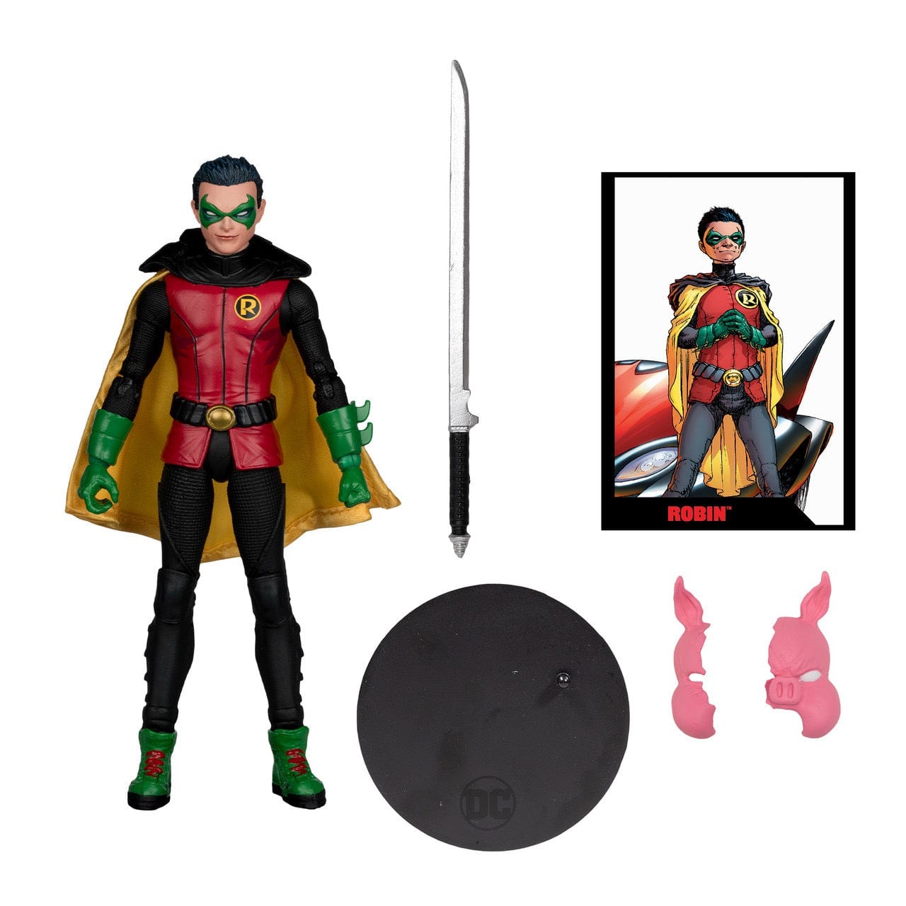 McFarlane Toys DC Page Punchers Batman: Reborn Robin (Damian Wayne) 7-inch Action Figure with Comic Book