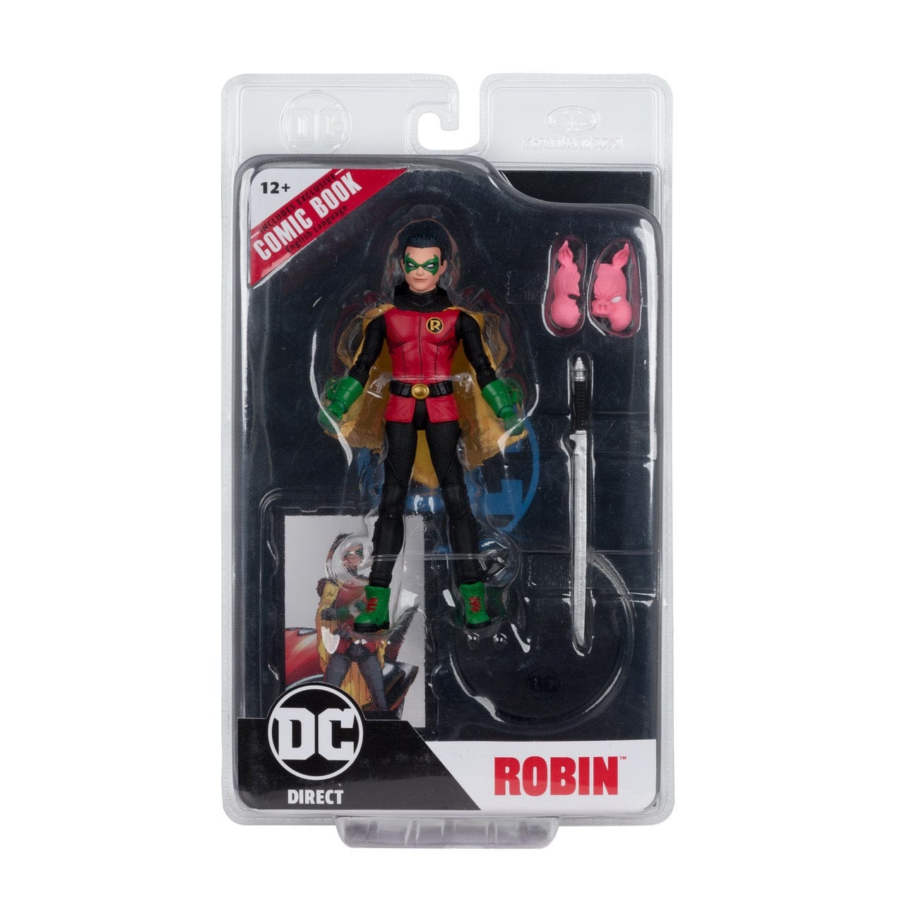 McFarlane Toys DC Page Punchers Batman: Reborn Robin (Damian Wayne) 7-inch Action Figure with Comic Book