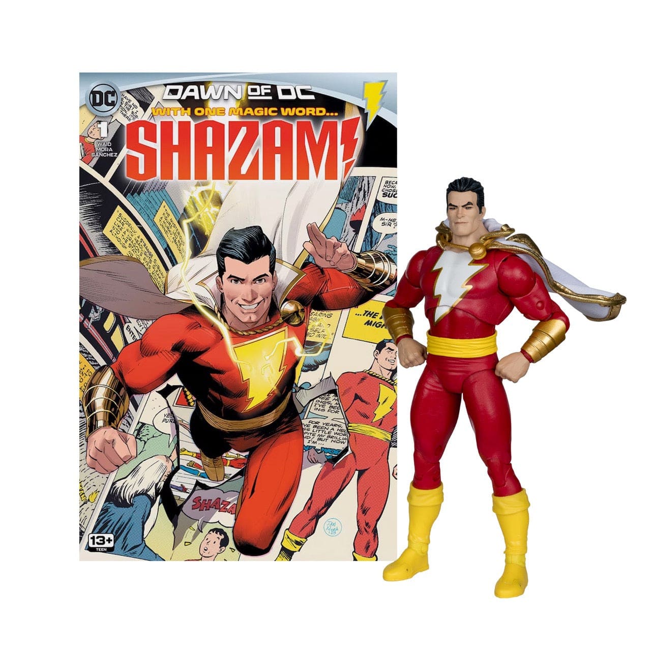 McFarlane Toys DC Page Punchers Dawn of DC Shazam! 7-inch Action Figure with Comic Book