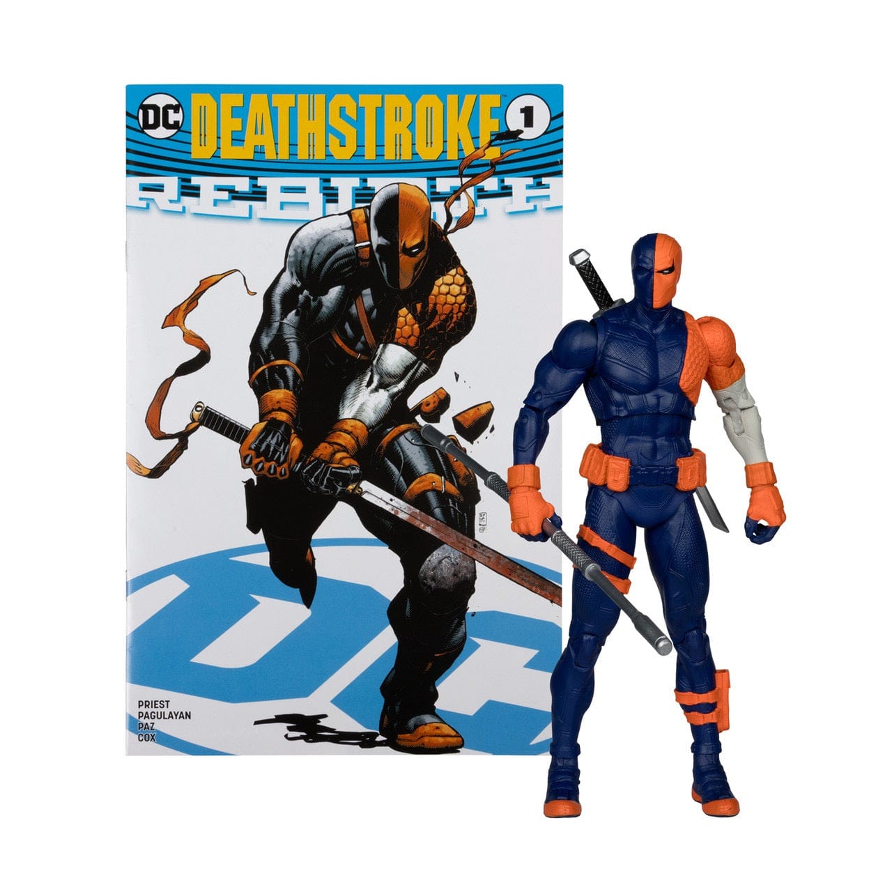 McFarlane Toys DC Page Punchers DC Rebirth Deathstroke 7-inch Action Figure with Comic Book