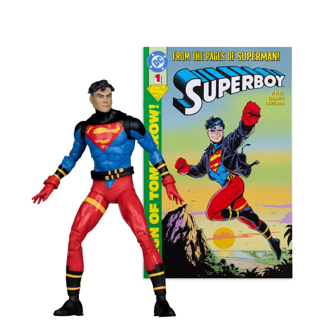 McFarlane Toys DC Page Punchers Superboy #1 Superboy 7-inch Action Figure with Comic Book