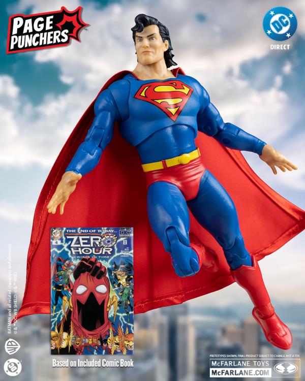 McFarlane Toys DC Page Punchers Zero Hour: Crisis in Time Superman 7-inch Action Figure with Comic Book