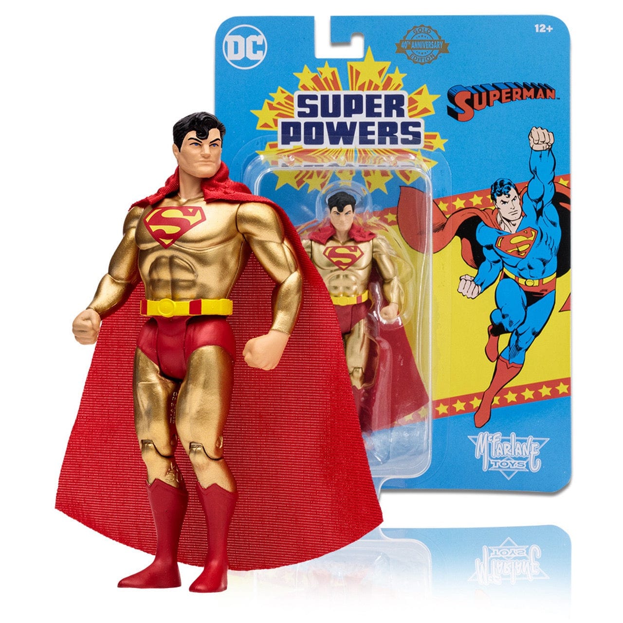 McFarlane Toys DC Super Powers Superman Gold Edition 40th Anniversary Action Figure