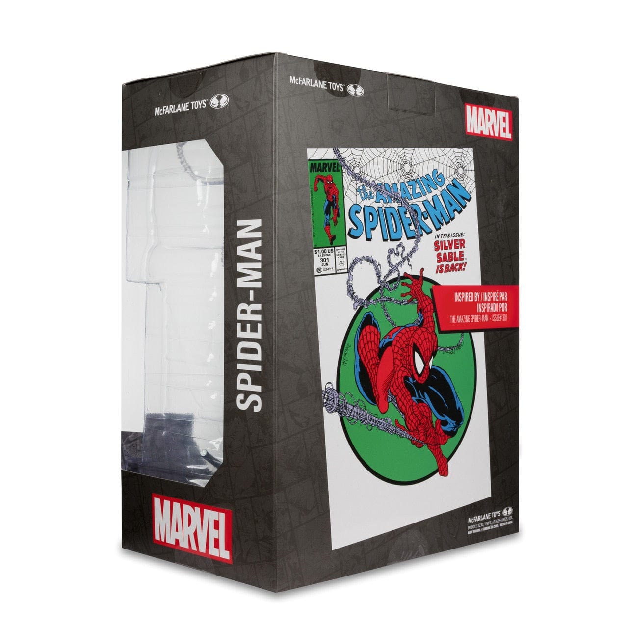 McFarlane Toys Spider-Man The Amazing Spider-Man #301 1:6th Scale Posed Figure with Scene and Comic