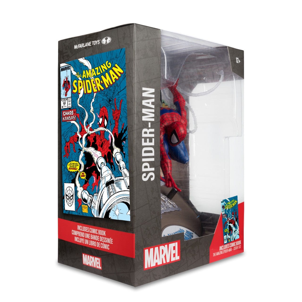 McFarlane Toys Spider-Man The Amazing Spider-Man #301 1:6th Scale Posed Figure with Scene and Comic