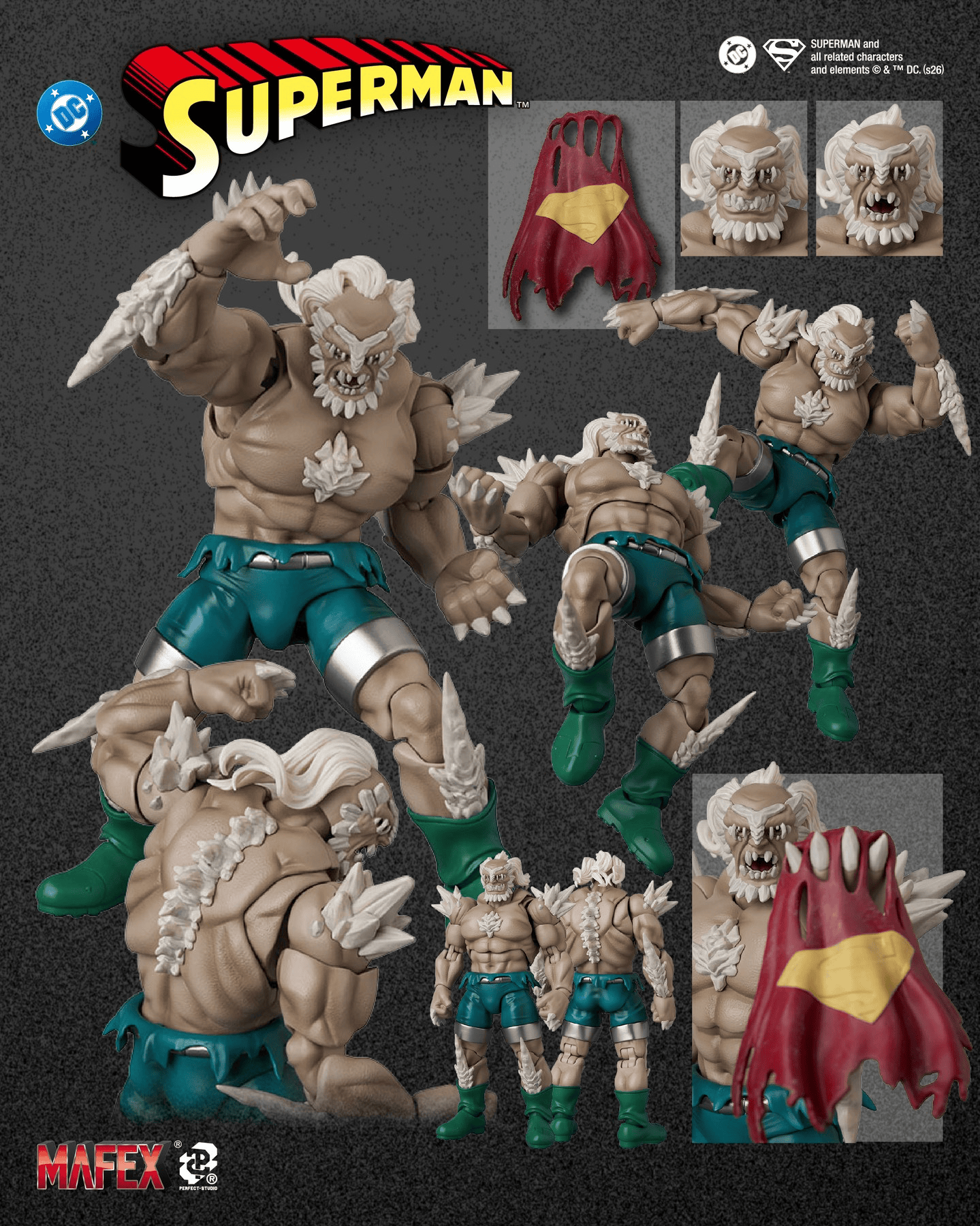 Medicom Toy MAFEX No. 325 The Death of Superman Doomsday Action Figure