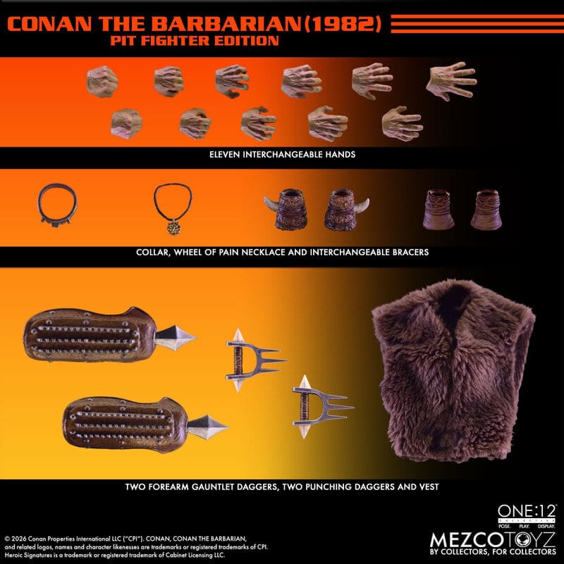 Mezco Toyz One:12 Collective Conan The Barbarian (1982): Pit Fighter Edition Action Figure