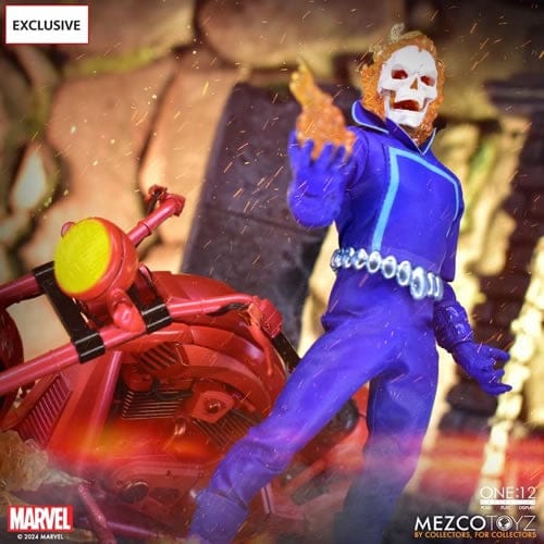 Mezco Toyz One:12 Collective Marvel Ghost Rider & Hell Cycle (Vengeance Edition) Action Figure Set