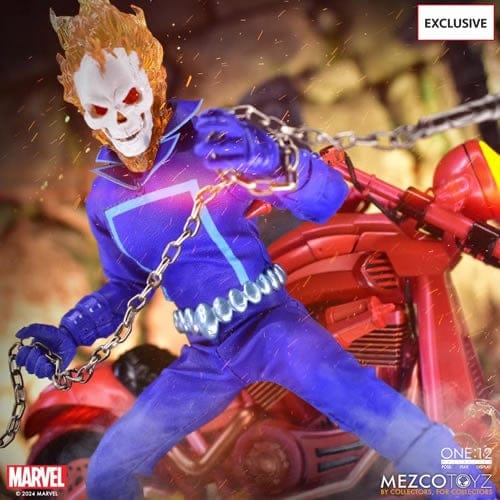 Mezco Toyz One:12 Collective Marvel Ghost Rider & Hell Cycle (Vengeance Edition) Action Figure Set