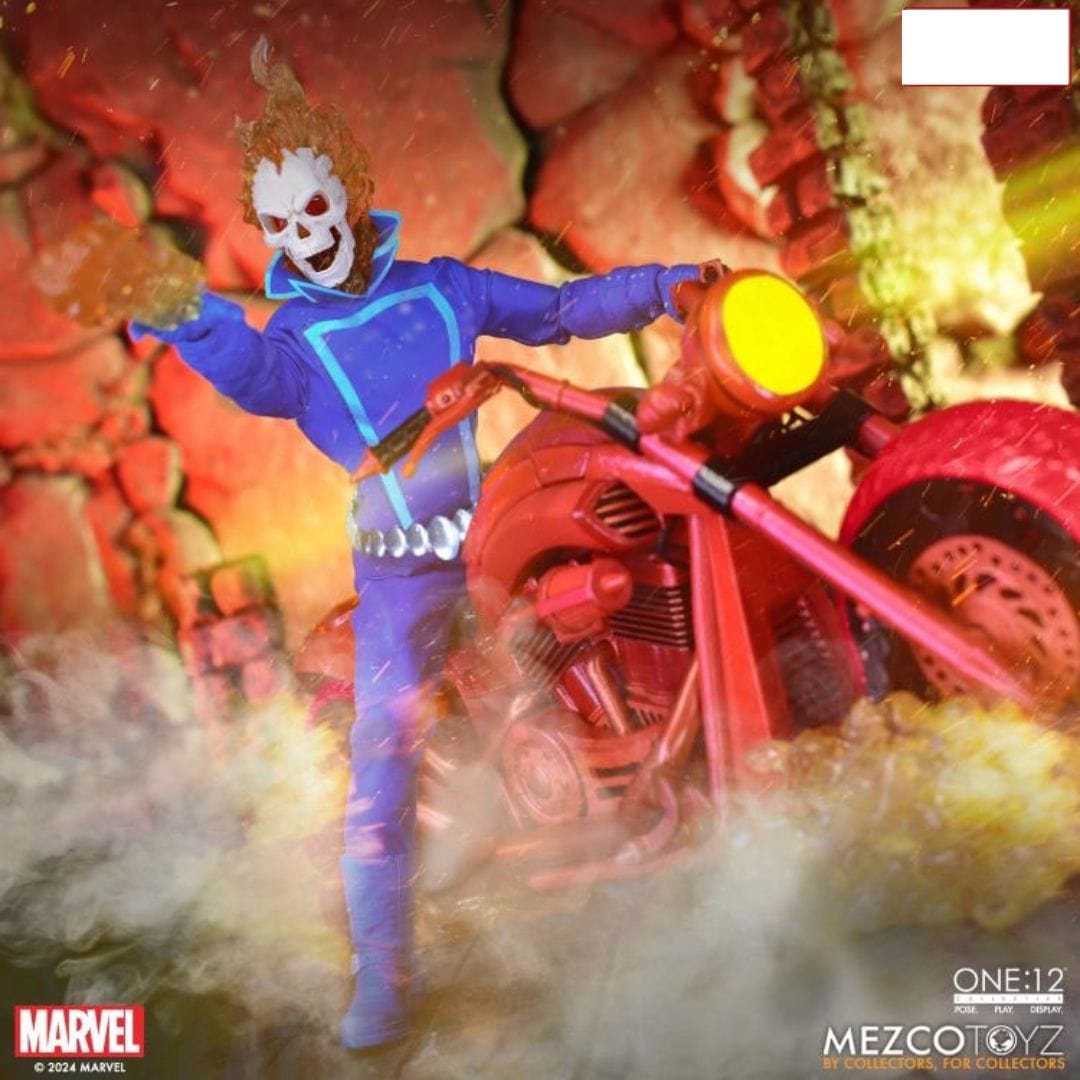 Mezco Toyz One:12 Collective Marvel Ghost Rider & Hell Cycle (Vengeance Edition) Action Figure Set