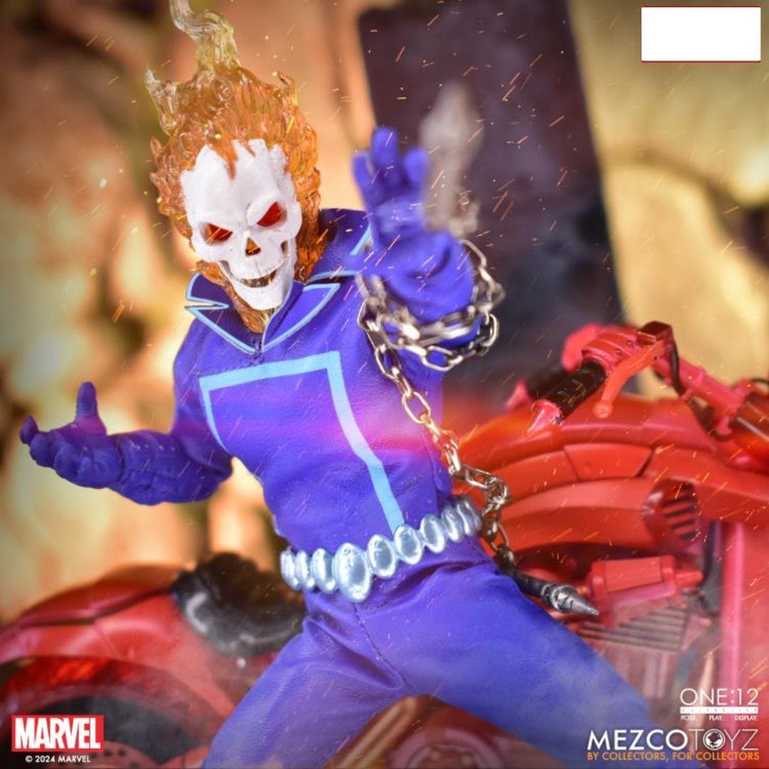 Mezco Toyz One:12 Collective Marvel Ghost Rider & Hell Cycle (Vengeance Edition) Action Figure Set