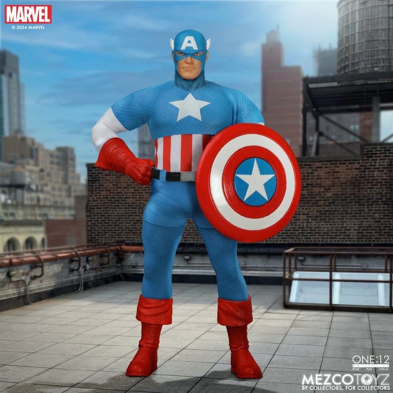 Mezco Toyz One:12 Collective Marvel Universe Captain America (Silver Age Edition) Action Figure