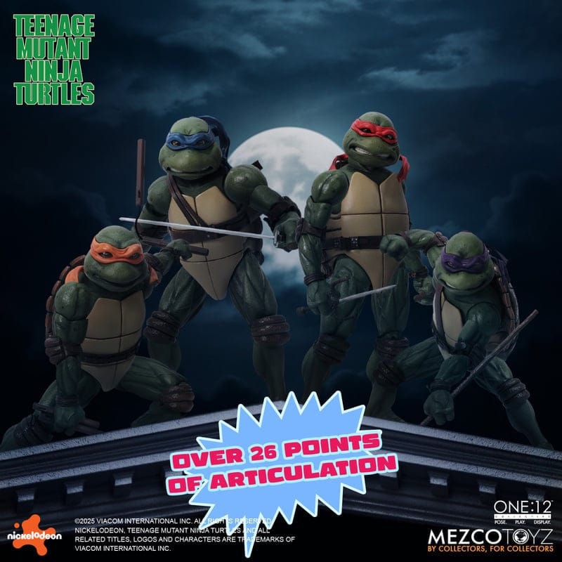Mezco Toyz One:12 Collective Teenage Mutant Ninja Turtles (1990) Deluxe Boxed Action Figure Set
