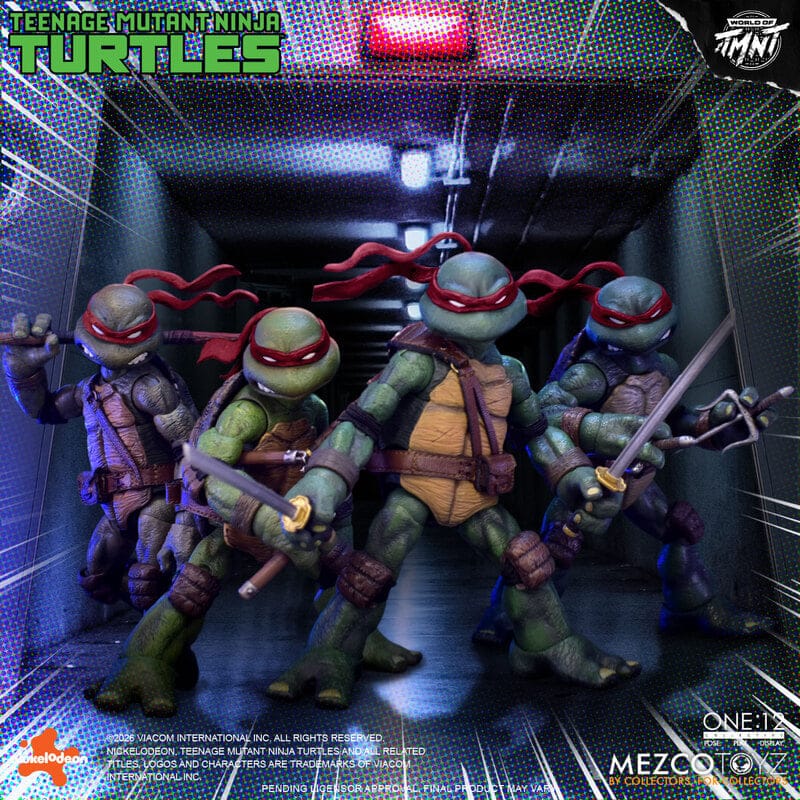 Mezco Toyz One:12 Collective Teenage Mutant Ninja Turtles Boxed Action Figure Set