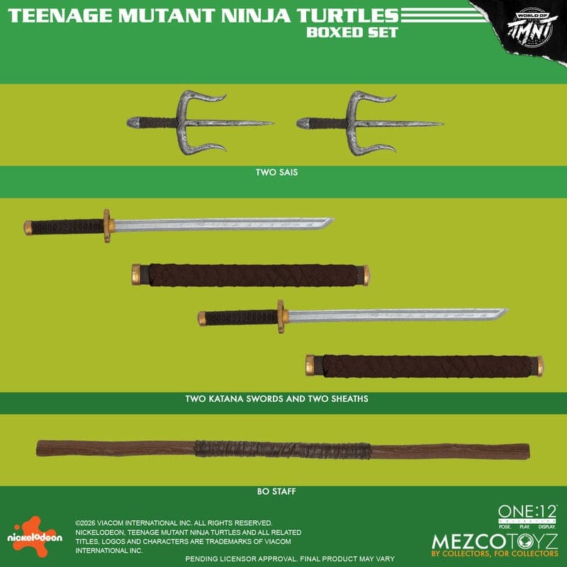 Mezco Toyz One:12 Collective Teenage Mutant Ninja Turtles Boxed Action Figure Set