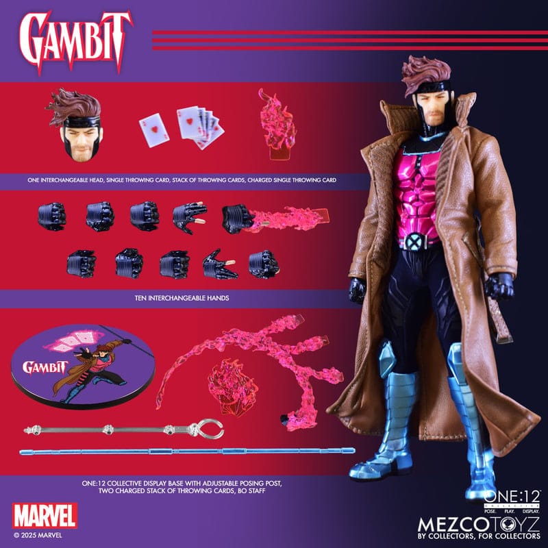 Mezco Toyz One:12 Collective X-Men Gambit Action Figure