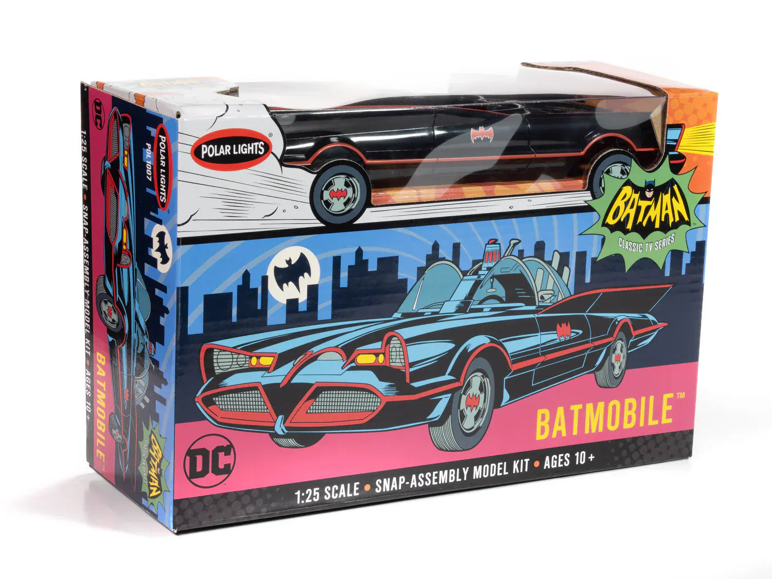 Round 2 Polar Lights Batman Classic TV Series Batmobile 1:25 Scale Snap Model Kit
