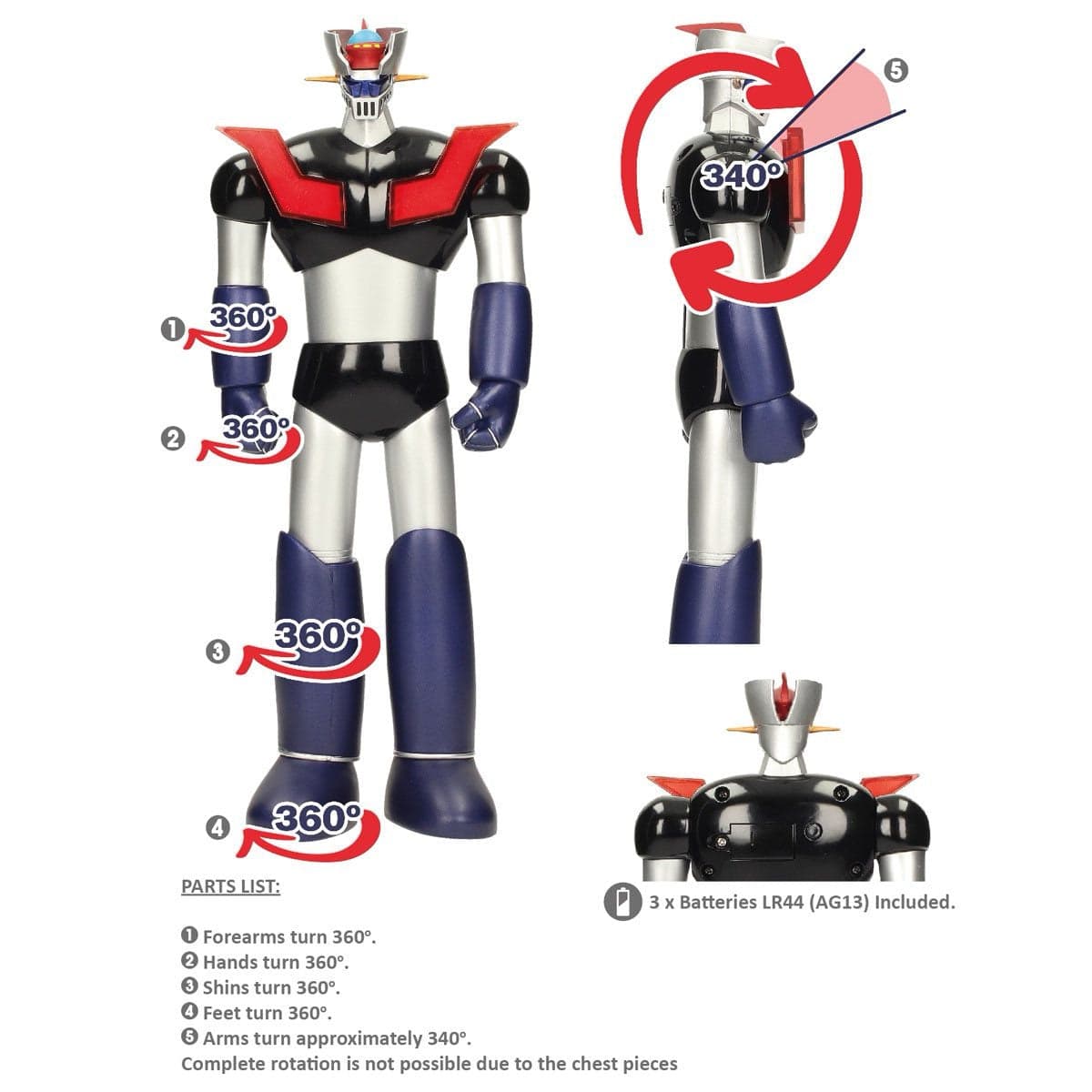 SD Toys Mazinger Z 12-Inch Figure with Light