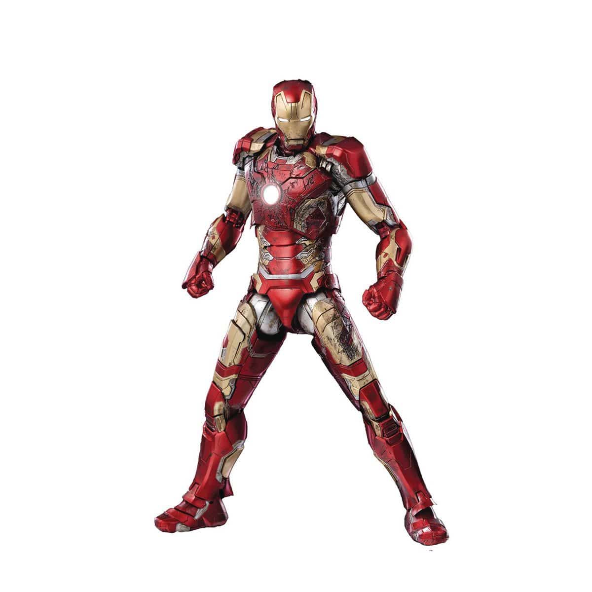 Threezero DLX Avengers: Infinity Saga Iron Man Mark 43 Battle Damage 1/12 Scale Action Figure